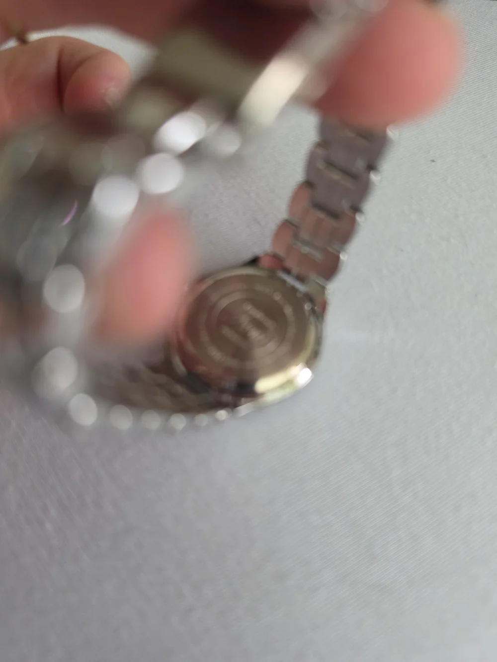 Silver Women's Bracelet Watch with Rainbow Crystal Bezel- Armitron